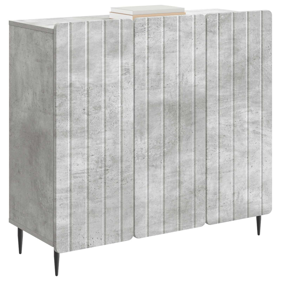 Dressoir Betongrijs 89 x 34,5 x 82 cm Bewerkt hout