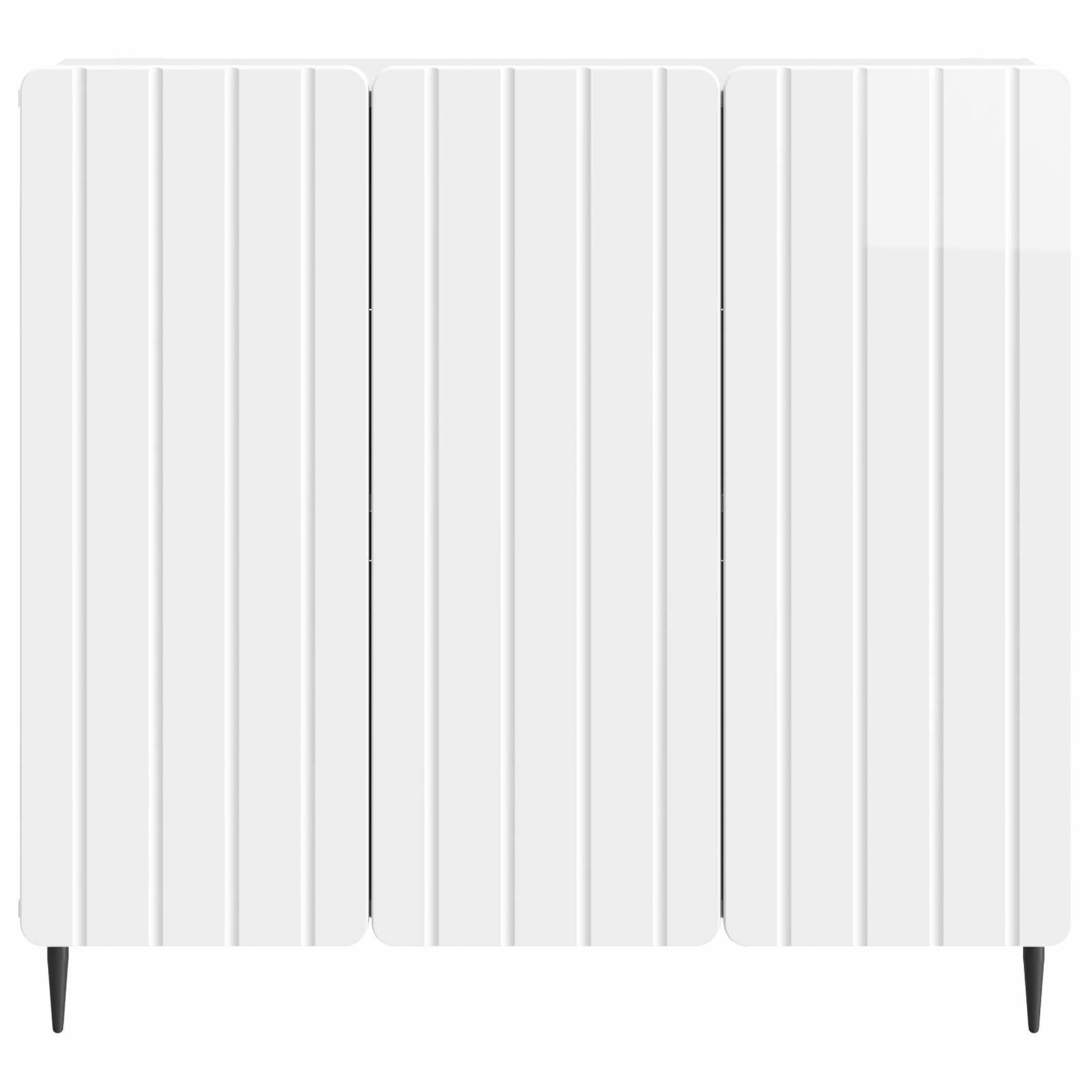 Dressoir Hoogglans Wit 89 x 34,5 x 82 cm Bewerkt hout