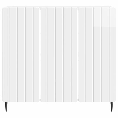 Dressoir Hoogglans Wit 89 x 34,5 x 82 cm Bewerkt hout
