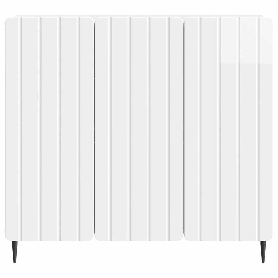 Dressoir Hoogglans Wit 89 x 34,5 x 82 cm Bewerkt hout