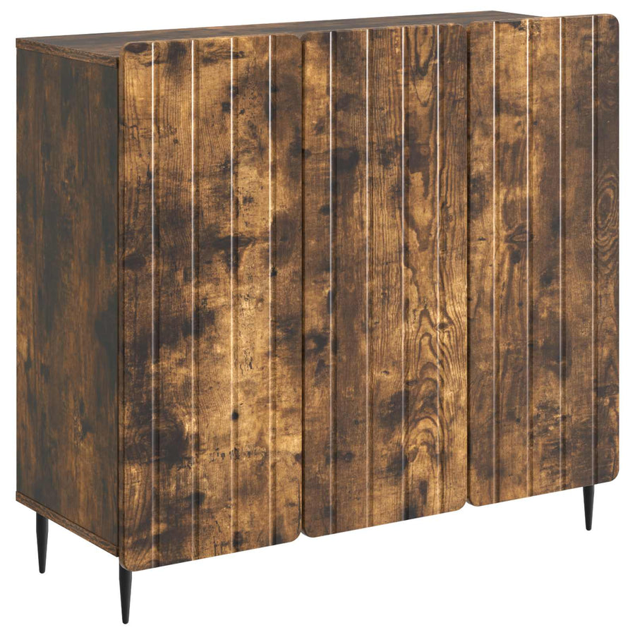 Dressoir Gerookt eiken 89 x 34,5 x 82 cm Bewerkt hout