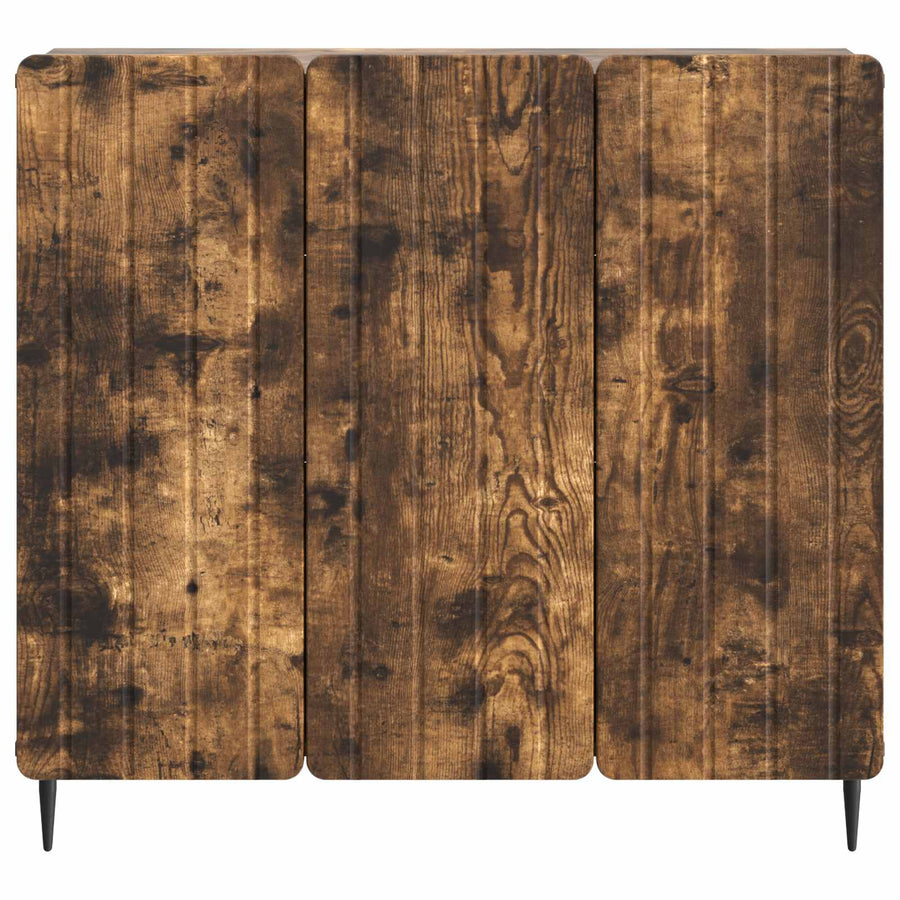 Dressoir Gerookt eiken 89 x 34,5 x 82 cm Bewerkt hout