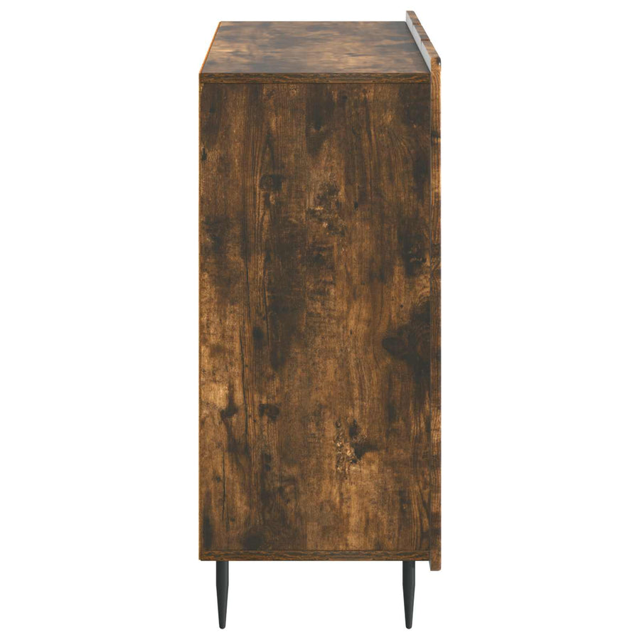 Dressoir Gerookt eiken 89 x 34,5 x 82 cm Bewerkt hout