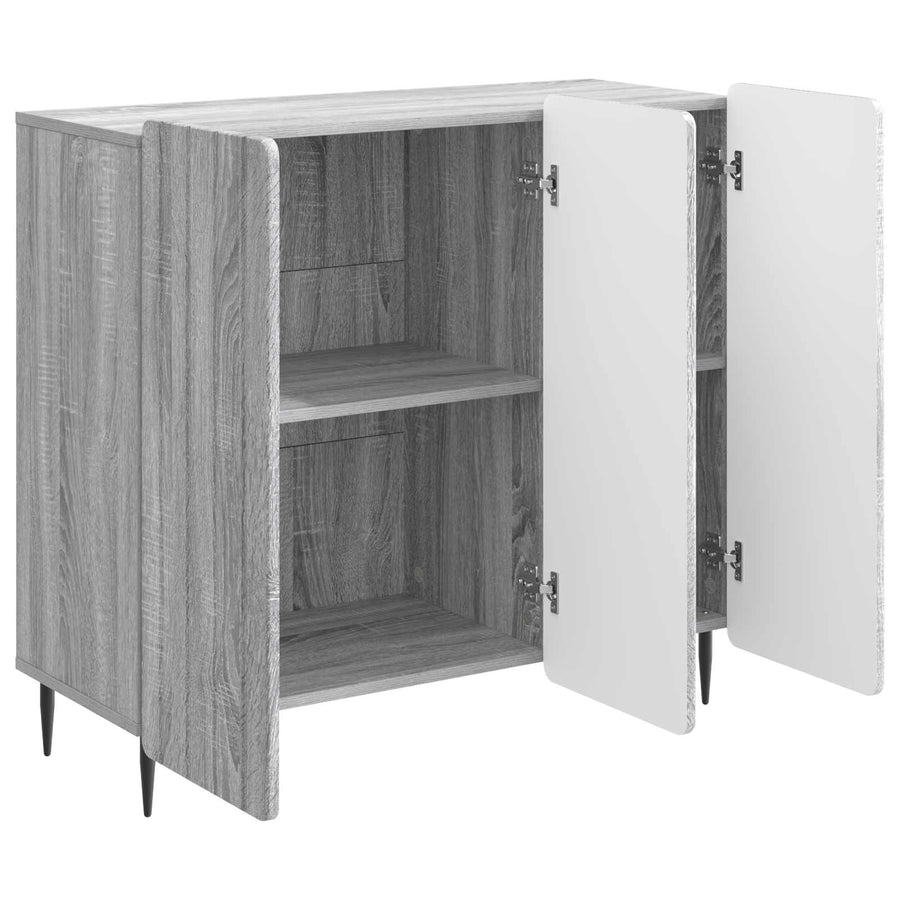 Dressoir Grijs sonoma 89 x 34,5 x 82 cm Bewerkt hout