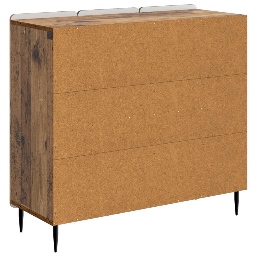 Dressoir Oud hout 89 x 34,5 x 82 cm Bewerkt hout