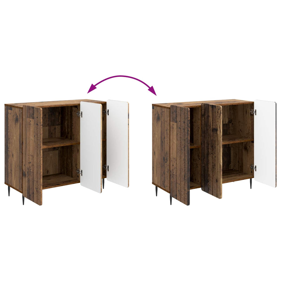 Dressoir Oud hout 89 x 34,5 x 82 cm Bewerkt hout