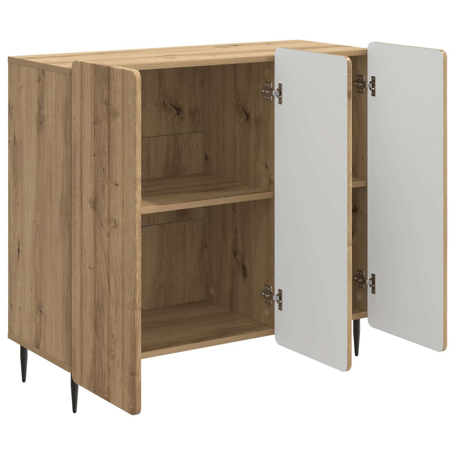 Dressoir Artisanaal eiken 89 x 34,5 x 82 cm Bewerkt hout