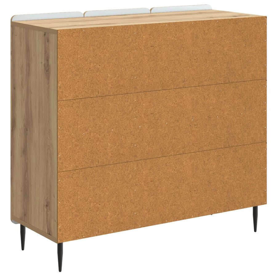 Dressoir Artisanaal eiken 89 x 34,5 x 82 cm Bewerkt hout