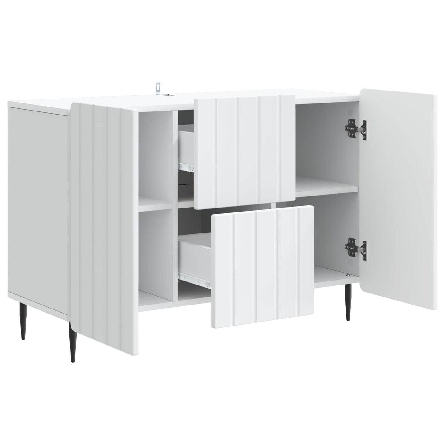 Dressoir met lade Wit 89 x 34,5 x 62 cm Bewerkt hout