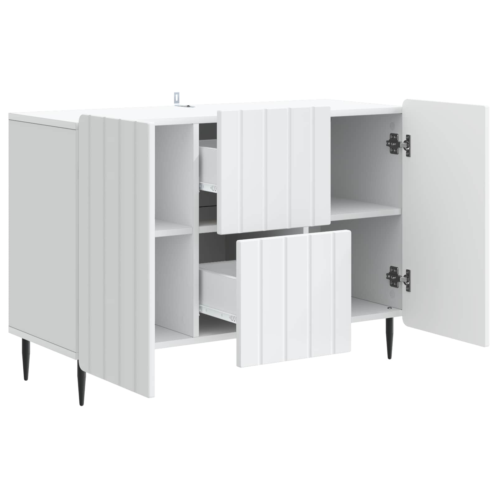 Dressoir met lade Wit 89 x 34,5 x 62 cm Bewerkt hout