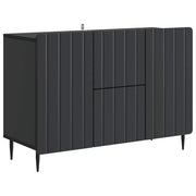 Dressoir zwart 89x34,5x62 cm bewerkt hout
