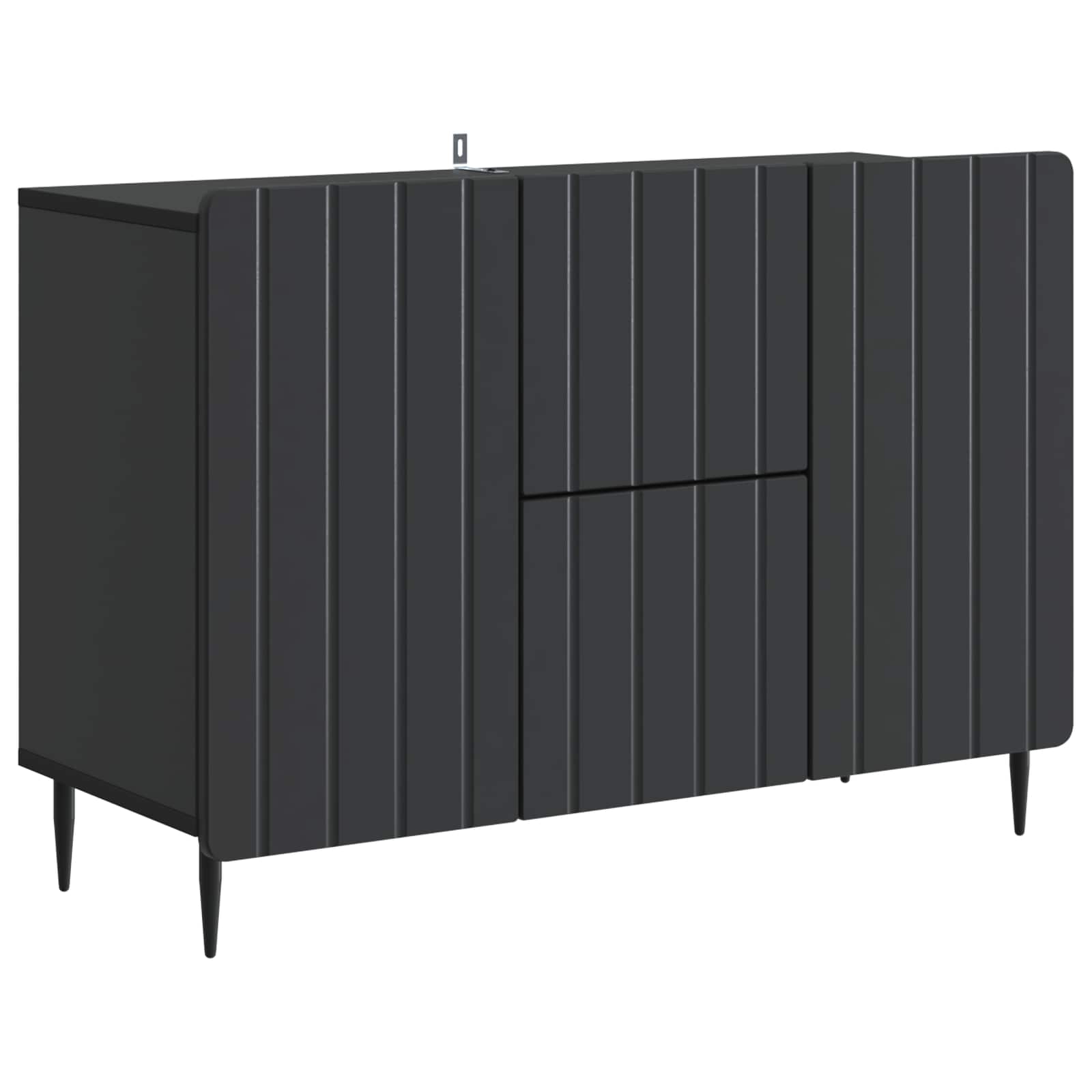 Dressoir met lade Zwart 89 x 34,5 x 62 cm Bewerkt hout