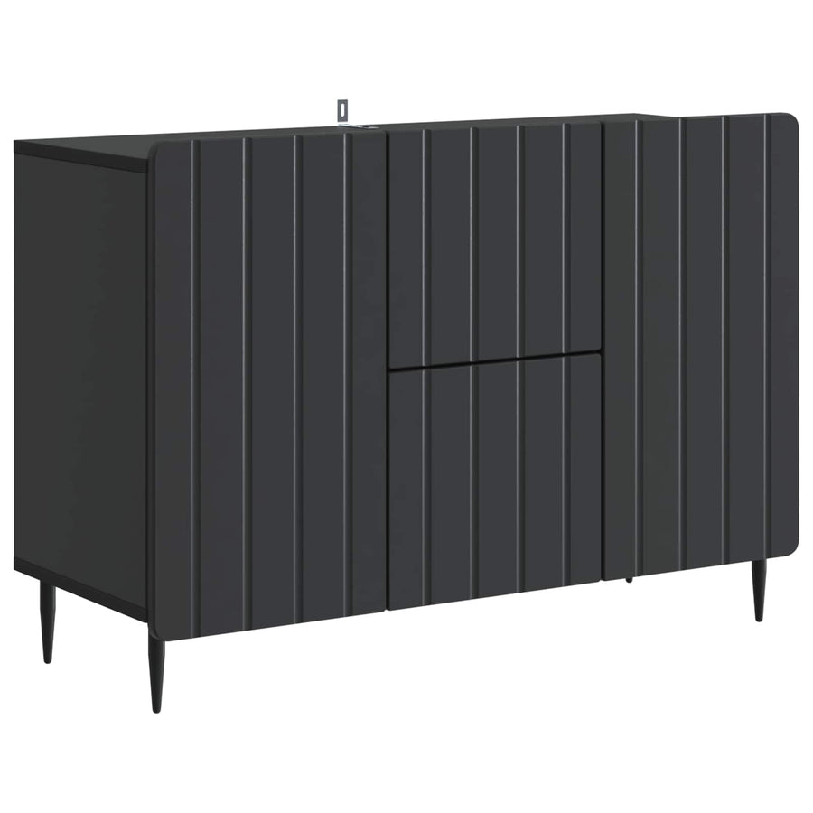 Dressoir met lade Zwart 89 x 34,5 x 62 cm Bewerkt hout