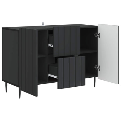 Dressoir met lade Zwart 89 x 34,5 x 62 cm Bewerkt hout