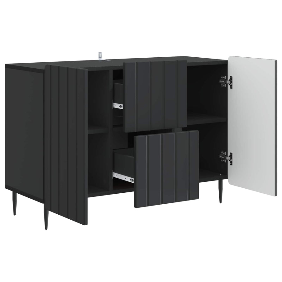 Dressoir met lade Zwart 89 x 34,5 x 62 cm Bewerkt hout