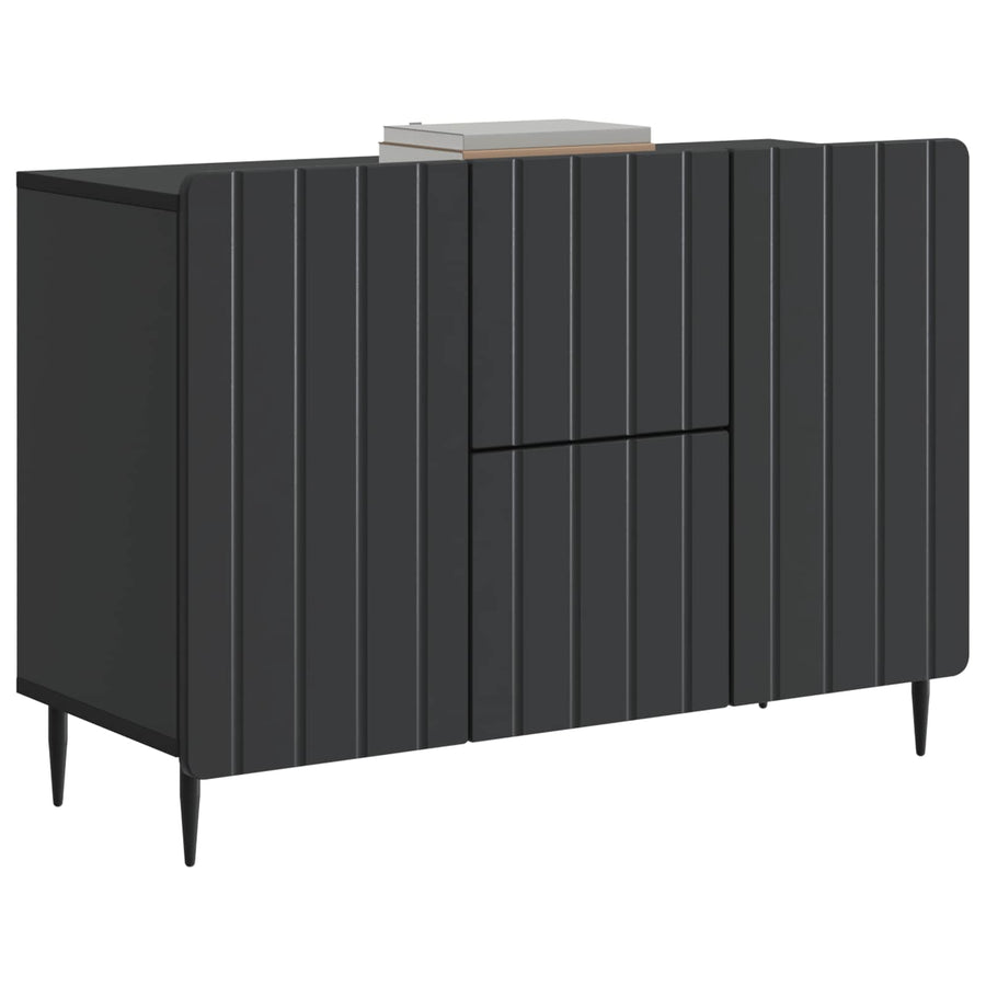 Dressoir met lade Zwart 89 x 34,5 x 62 cm Bewerkt hout