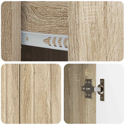 Dressoir met lade Sonoma Eiken 89 x 34,5 x 62 cm Bewerkt hout