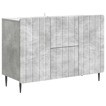 Dressoir met lade Betongrijs 89 x 34,5 x 62 cm Bewerkt hout
