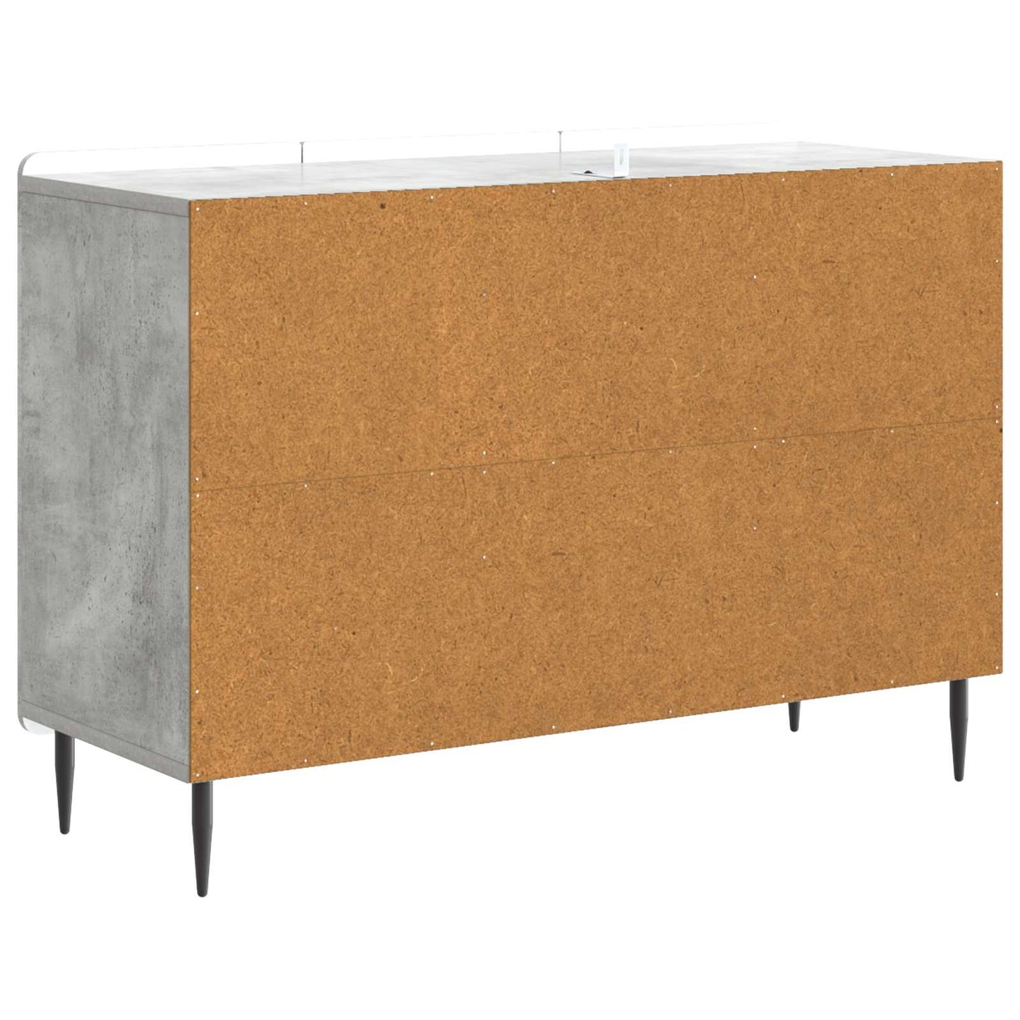 Dressoir met lade Betongrijs 89 x 34,5 x 62 cm Bewerkt hout