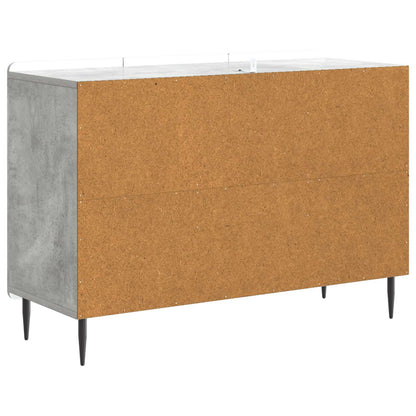 Dressoir met lade Betongrijs 89 x 34,5 x 62 cm Bewerkt hout