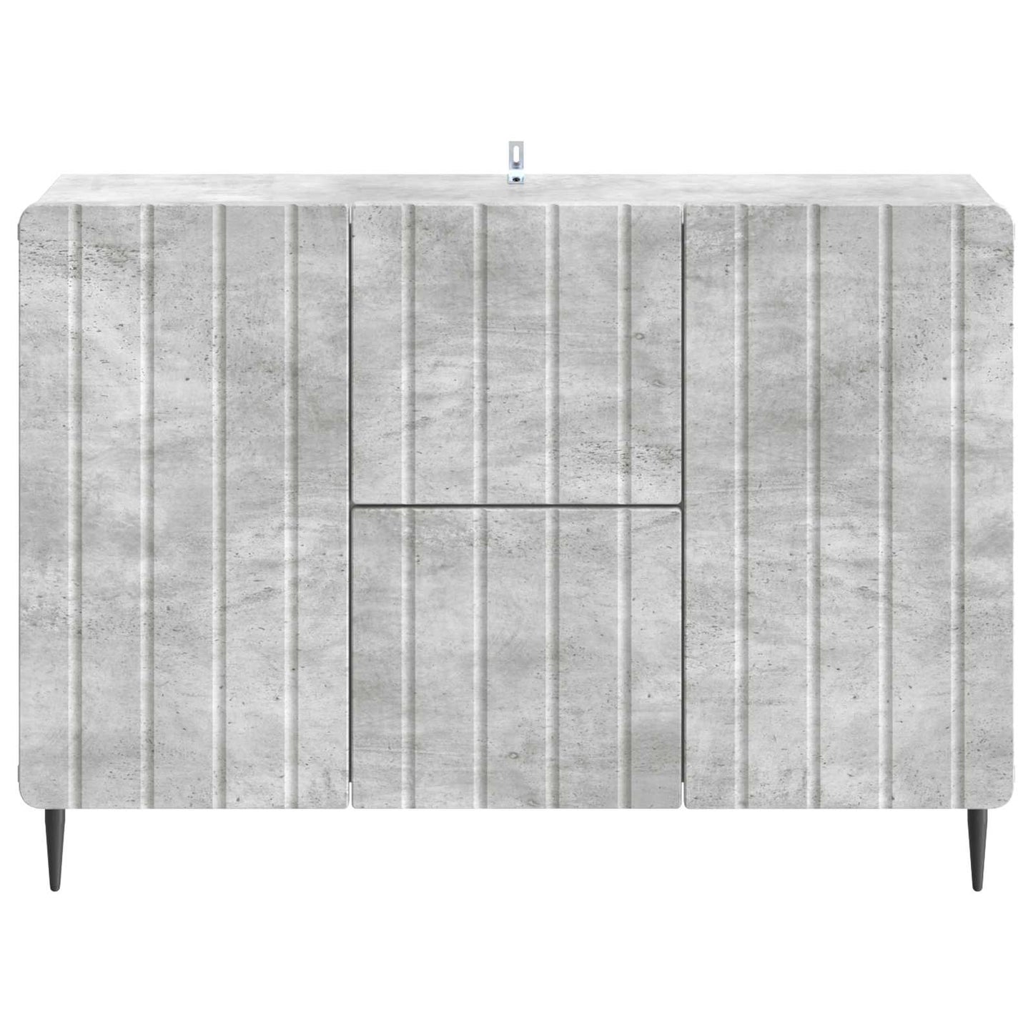 Dressoir met lade Betongrijs 89 x 34,5 x 62 cm Bewerkt hout
