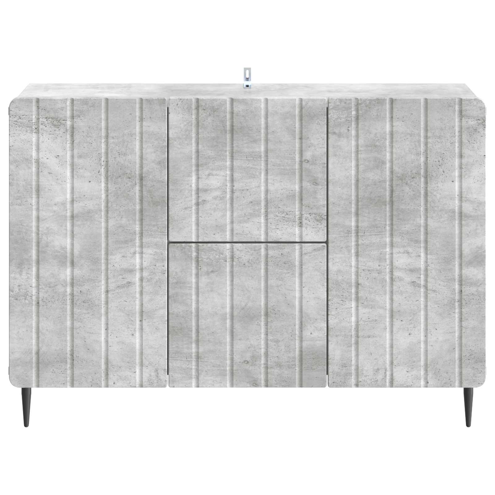 Dressoir met lade Betongrijs 89 x 34,5 x 62 cm Bewerkt hout