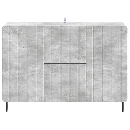 Dressoir met lade Betongrijs 89 x 34,5 x 62 cm Bewerkt hout