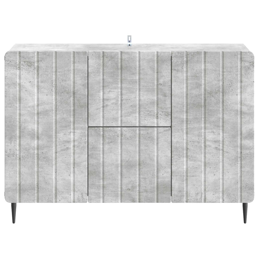 Dressoir met lade Betongrijs 89 x 34,5 x 62 cm Bewerkt hout