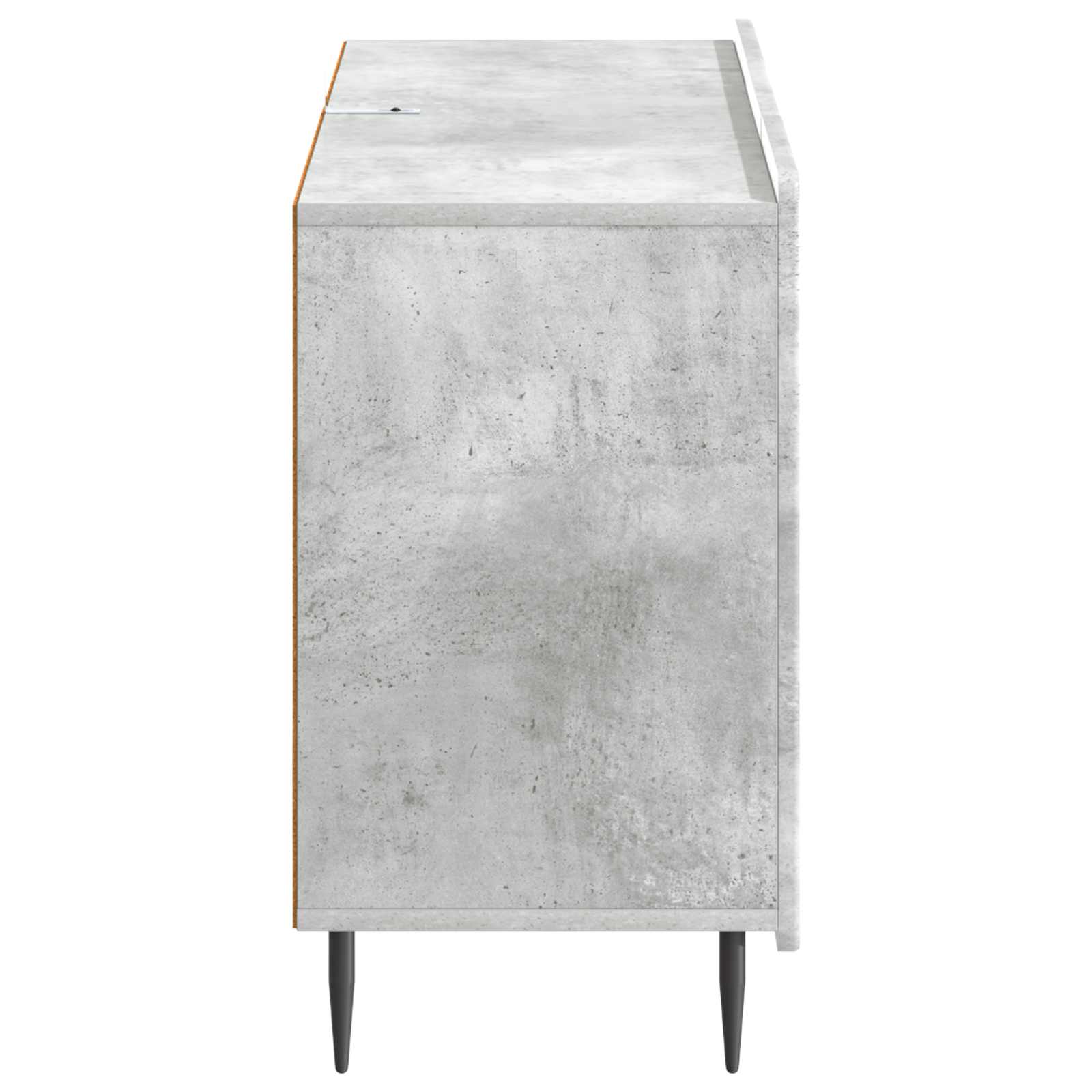 Dressoir met lade Betongrijs 89 x 34,5 x 62 cm Bewerkt hout