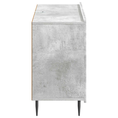 Dressoir met lade Betongrijs 89 x 34,5 x 62 cm Bewerkt hout