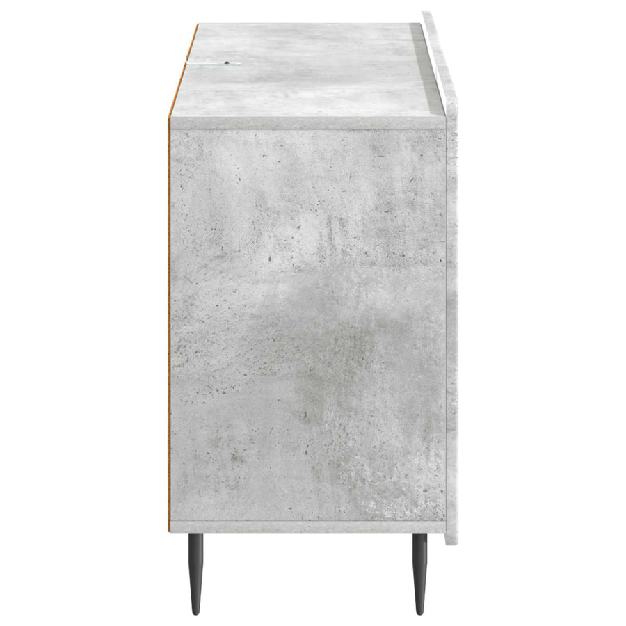 Dressoir met lade Betongrijs 89 x 34,5 x 62 cm Bewerkt hout