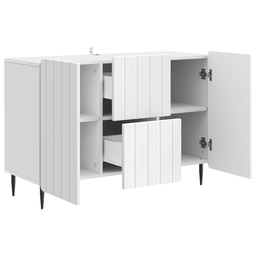 Dressoir met lade Hoogglans Wit 89 x 34,5 x 62 cm Bewerkt hout