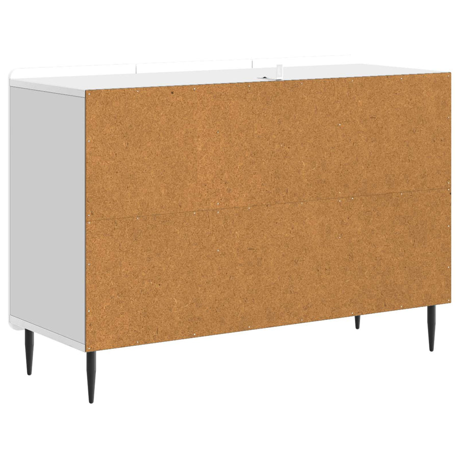 Dressoir met lade Hoogglans Wit 89 x 34,5 x 62 cm Bewerkt hout