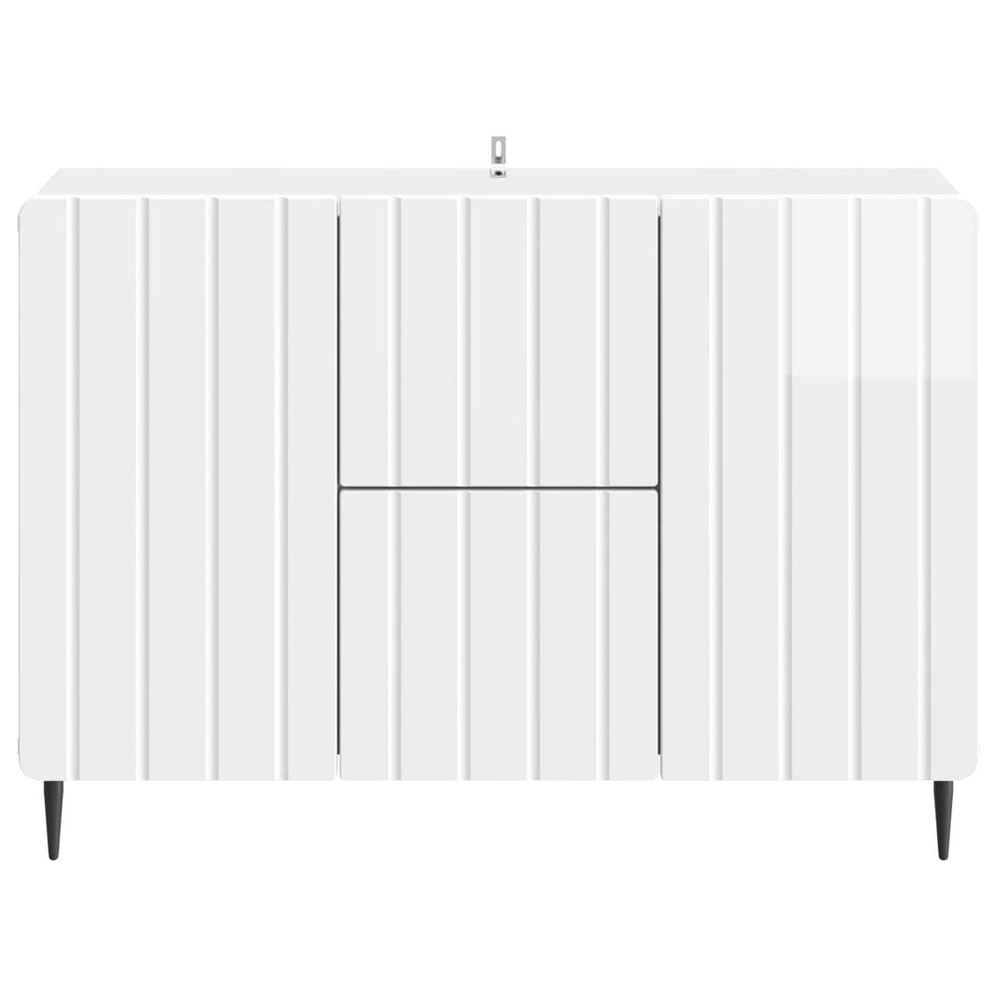 Dressoir met lade Hoogglans Wit 89 x 34,5 x 62 cm Bewerkt hout