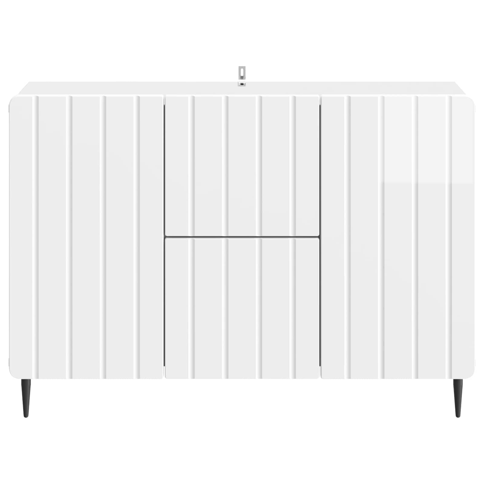 Dressoir met lade Hoogglans Wit 89 x 34,5 x 62 cm Bewerkt hout