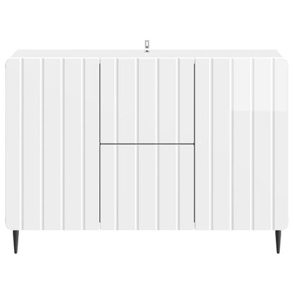 Dressoir met lade Hoogglans Wit 89 x 34,5 x 62 cm Bewerkt hout