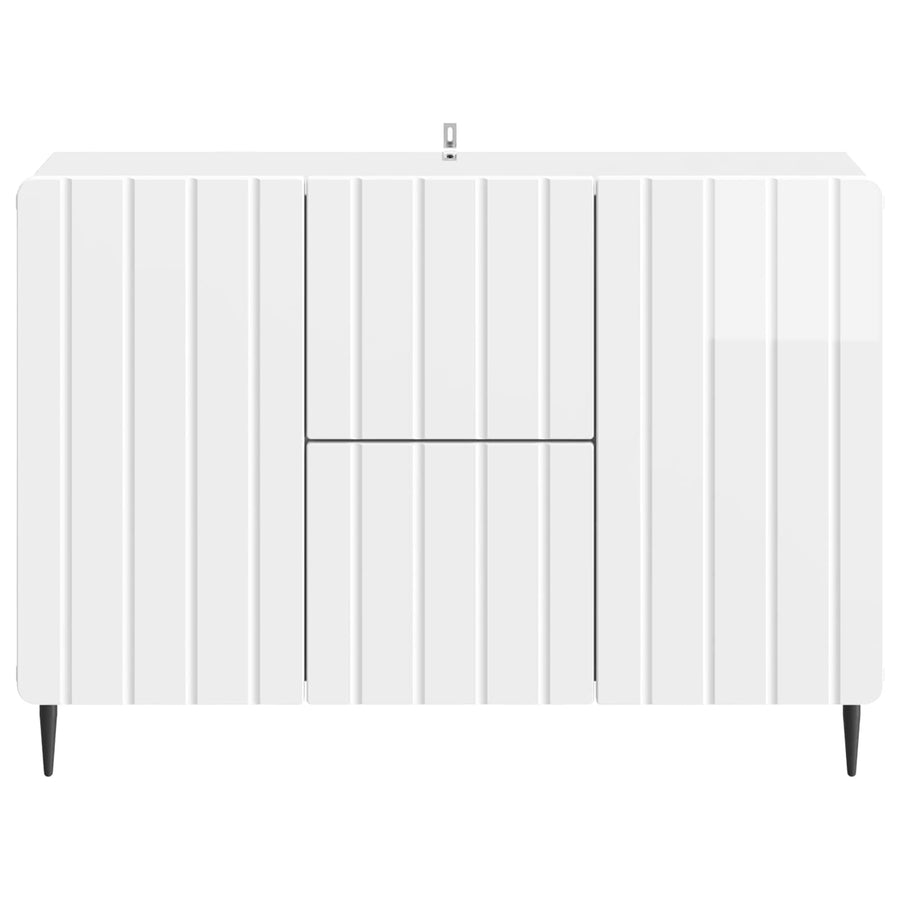 Dressoir met lade Hoogglans Wit 89 x 34,5 x 62 cm Bewerkt hout