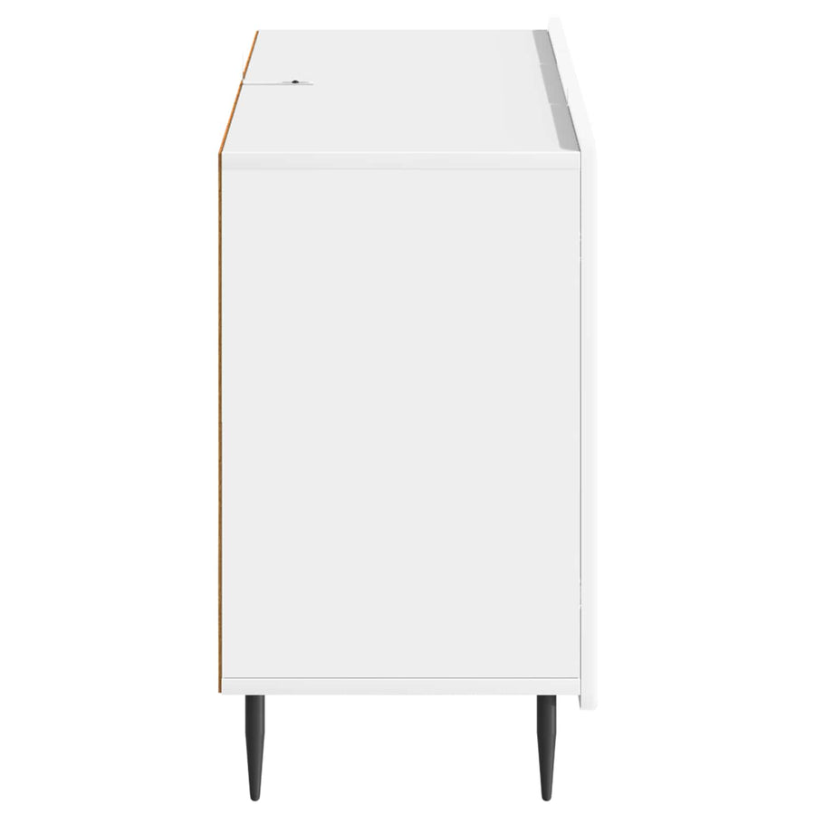 Dressoir met lade Hoogglans Wit 89 x 34,5 x 62 cm Bewerkt hout