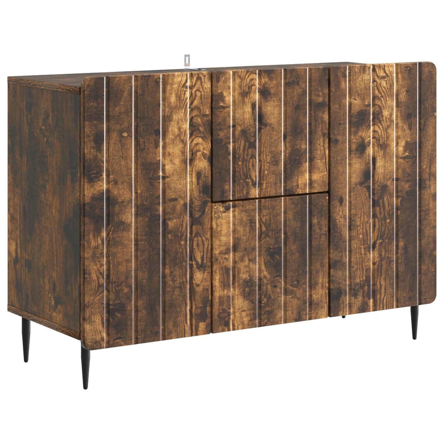 Dressoir met lade Gerookt eiken 89 x 34,5 x 62 cm Bewerkt hout