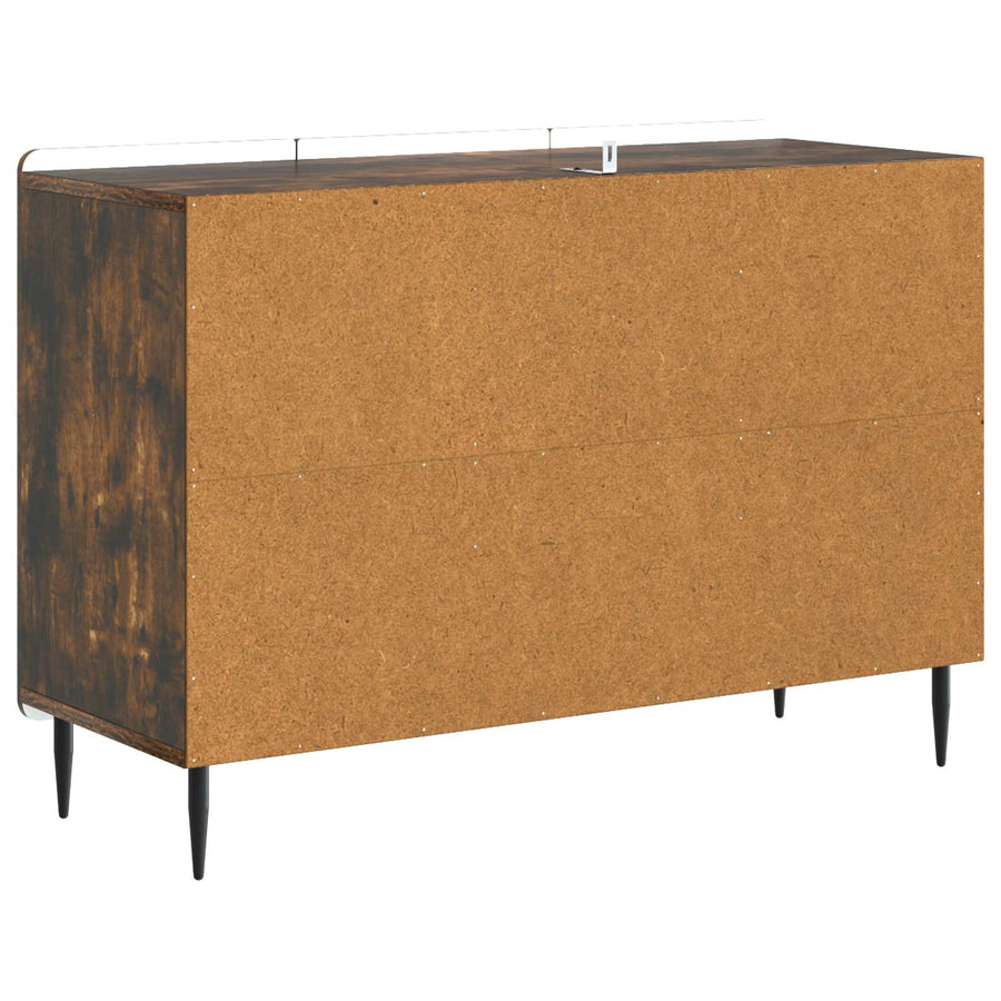 Dressoir met lade Gerookt eiken 89 x 34,5 x 62 cm Bewerkt hout