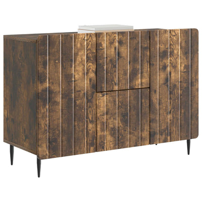 Dressoir met lade Gerookt eiken 89 x 34,5 x 62 cm Bewerkt hout