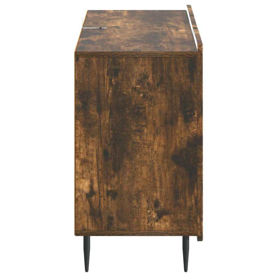 Dressoir met lade Gerookt eiken 89 x 34,5 x 62 cm Bewerkt hout