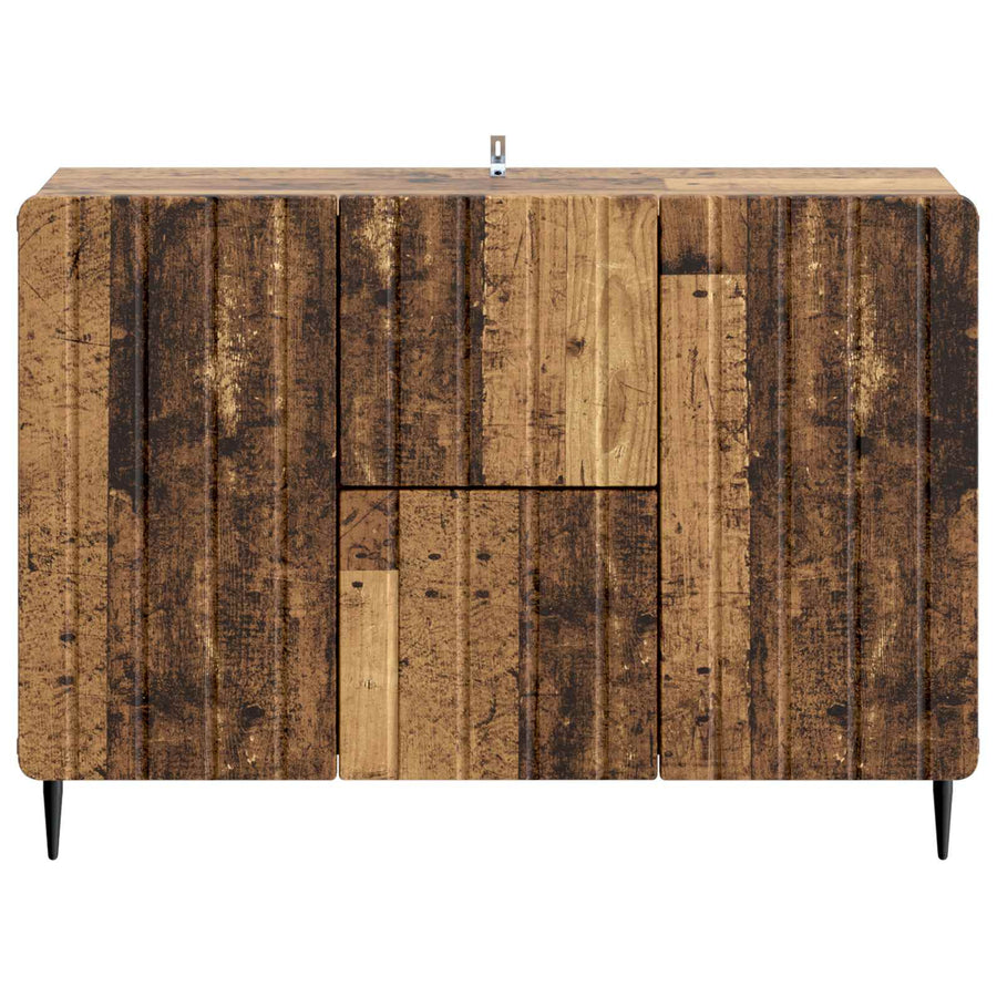 Dressoir met lade Oud hout 89 x 34,5 x 62 cm Bewerkt hout