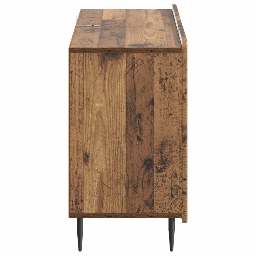 Dressoir met lade Oud hout 89 x 34,5 x 62 cm Bewerkt hout