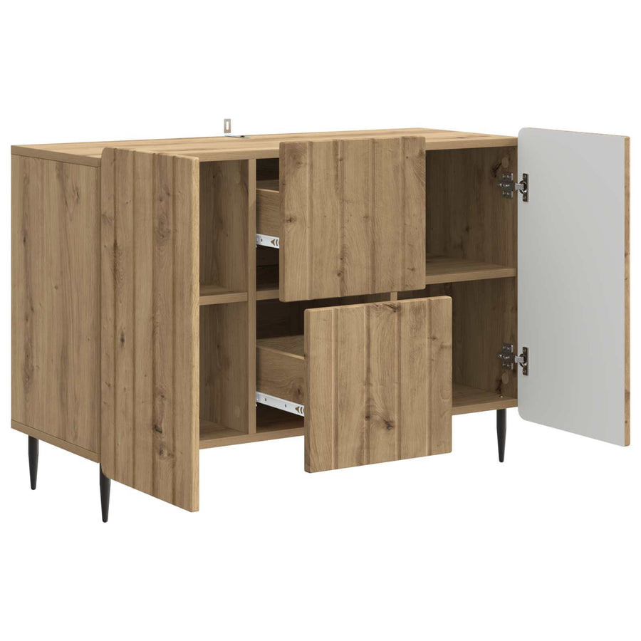 Dressoir Artisanaal eiken 89 x 34,5 x 62 cm Bewerkt hout