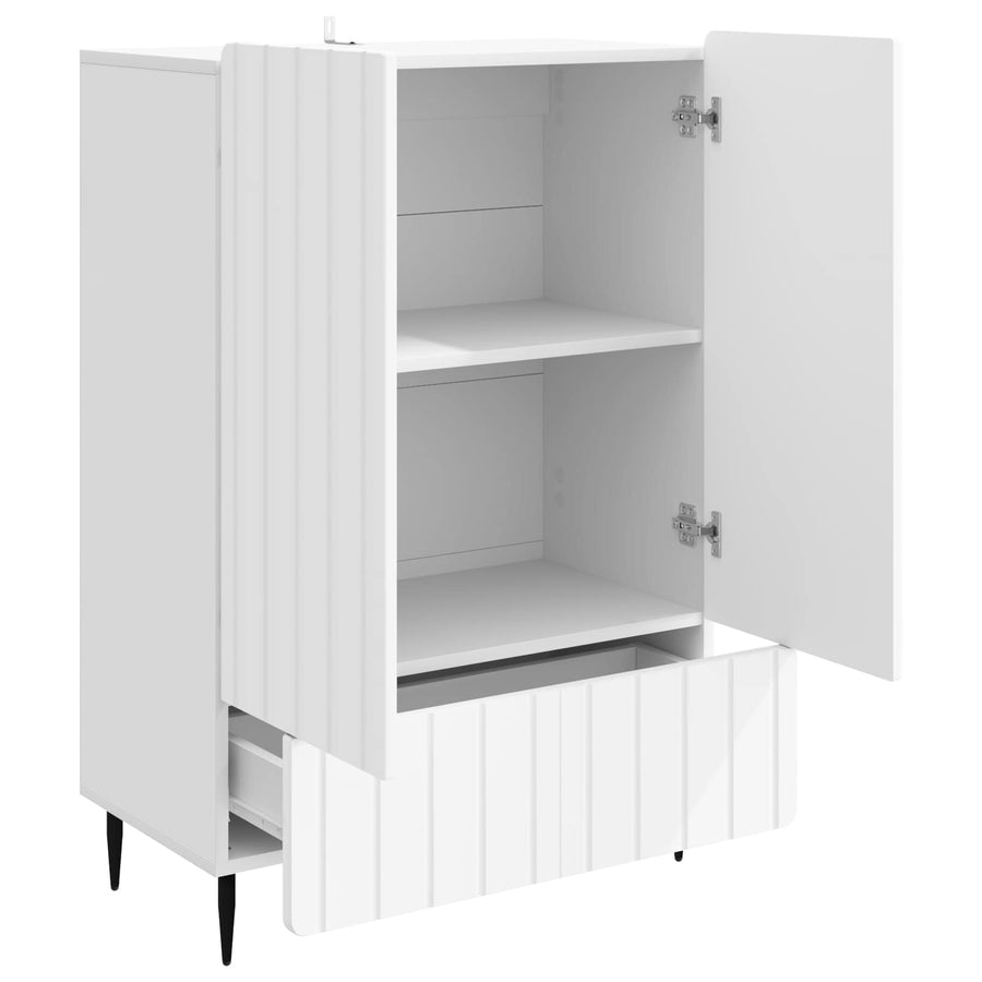 Dressoir met lade Wit 66 x 34,5 x 97 cm Bewerkt hout