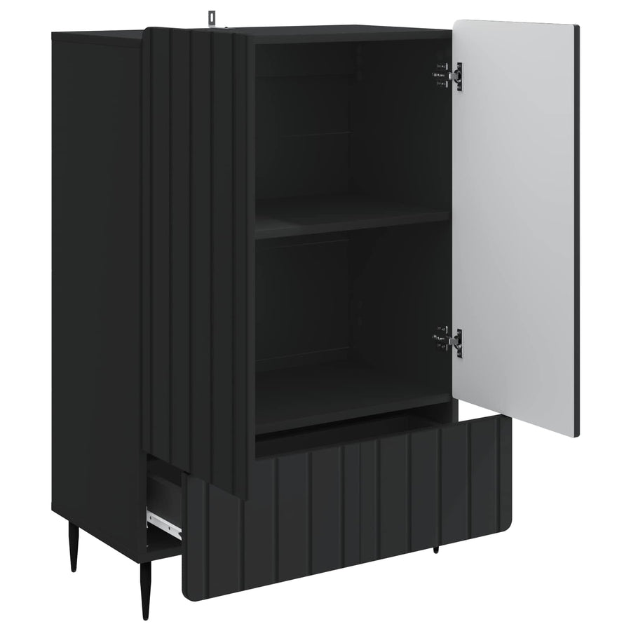 Dressoir met lade Zwart 66 x 34,5 x 97 cm Bewerkt hout