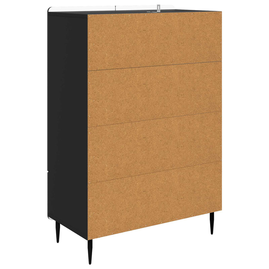 Dressoir met lade Zwart 66 x 34,5 x 97 cm Bewerkt hout