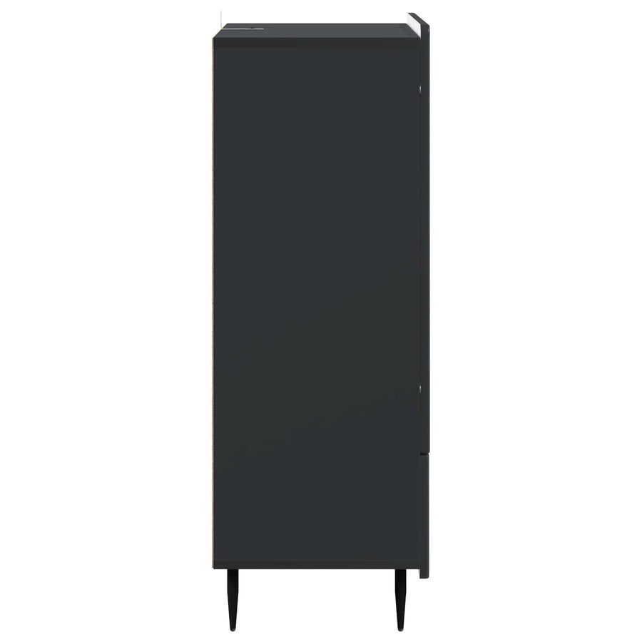 Dressoir met lade Zwart 66 x 34,5 x 97 cm Bewerkt hout
