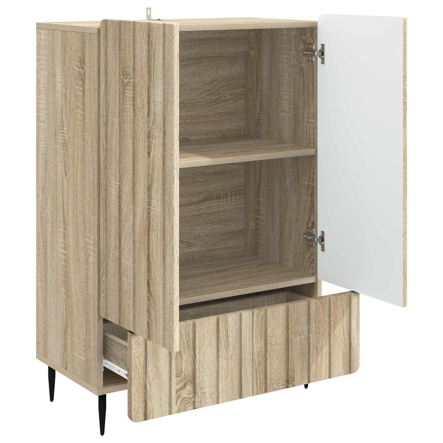 Dressoir met lade Sonoma Eiken 66 x 34,5 x 97 cm Bewerkt hout